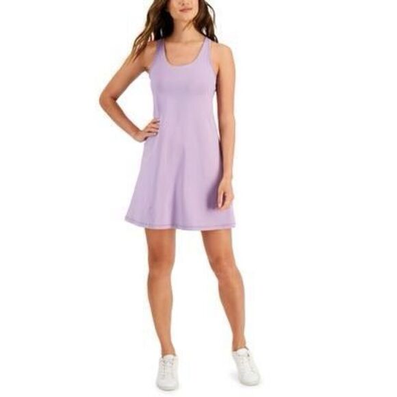 ID Ideology Women S Solid Performance Dress Purple Size Large - Picture 1 of 3